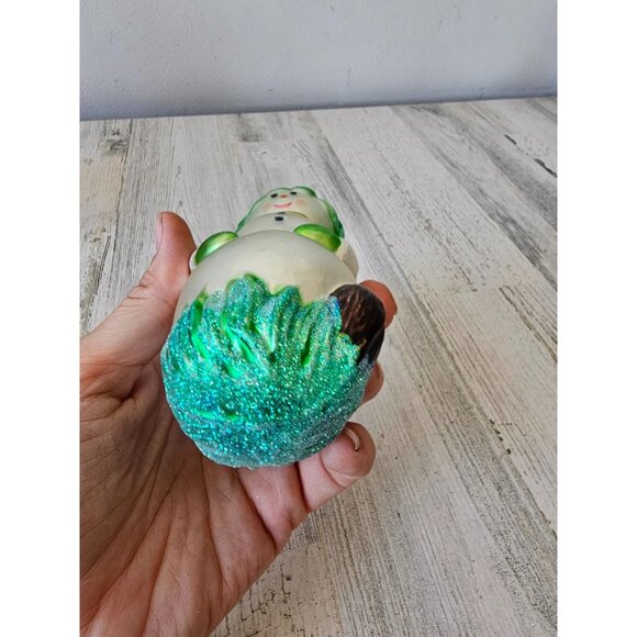 Patricia breen hobe sound snowman fish palm tree glitter green ornament Xmas tre - Picture 8 of 9